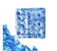 Almohadilla De Hielo CojíN Fresco De Verano,Almohada De Hielo,ColchóN De Hielo,Manta CáLida For Mascotas, Batido De Gel Almohadillas De Hielo De RefrigeracióN Copos de nieve 45x45cm