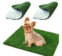 Almohadilla de Hierba para Perros 2 Piezas 18x23 Pulgadas Almohadillas para Orinar de Hierba para Perros Desodorante de Césped Transpirable que No Se Desprende Almohadillas de Entrenamiento para Perr