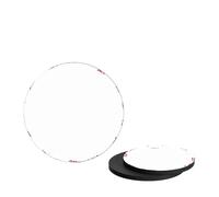 Almohadilla de juntas de sellado de caucho de silicona VMQ de hoja redonda sólida autoadhesiva negra (Thick 5mm,Dia 17mm 50Pcs)