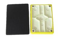 Almohadilla de lija rectangular para lijadora orbital, 70 x 100 mm, almohadilla de respaldo de poliuretano, compatible con papel de lija flocado para madera, Met