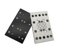 Almohadilla de lijado, 130 x 80 mm, almohadilla de lijado de 12 agujeros, placa de respaldo cuadrada de disco de pulido compatible con Festool RTS 400 REQ