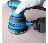 Almohadilla de lijado de 125 mm para lijadoras orbitales con respaldo, 8 agujeros para polvo y 4 agujeros para tornillos, construcción de poliuretano de resina epoxi compatible con Black & Decker,