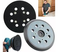 Almohadilla de lijado de 5 pulgadas con 8 agujeros, placa de respaldo de resina epoxi para lijadora orbital, disco de gancho y bucle compatible con Makita, Black & Decker, Porter-Cable, para Dewalt