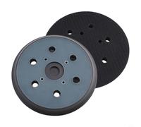 Almohadilla de lijado de 6 pulgadas y 6 agujeros y almohadillas de respaldo, 150 mm para lijadora orbital, disco flexible de repuesto de PU para madera y metal para pulido de contorno R2611
