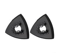 Almohadilla de lijado triangular para herramientas oscilantes, diseño de bucle de liberación rápida de poliuretano mejorado, color negro, varios tamaños, paquete de 2 unidades, fácil ajuste para