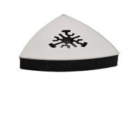 Almohadilla de lijado triangular para múltiples herramientas oscilantes, disco de pulido de acero inoxidable de 80 mm con diseño perforado y respaldo de metal