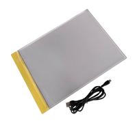 Almohadilla de luz de dibujo para escritorio, color amarillo | Tablero de copia con atenuación táctil lateral para práctica de línea, panel, estudio de aula, arte diario