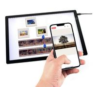 Almohadilla de luz para visor de diapositivas, escáner de luz ultra delgado A4 alimentado por USB C para fotos antiguas y escaneo negativo de película con 3 niveles de brillo, para dibujo de tatuajes,
