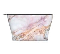 Almohadilla de mármol de Oro Blanco Mármol Rosa, Bolsa de artículos de tocador Bolsa de Maquillaje Bolsa de cosméticos Bolsa de artículos de tocador de Viaje portátil