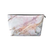 Almohadilla de mármol de Oro Blanco Mármol Rosa, Bolsa de artículos de tocador Bolsa de Maquillaje Bolsa de cosméticos Bolsa de artículos de tocador de Viaje portátil