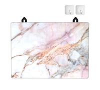 Almohadilla de mármol Oro Blanco, mármol Rosa, Protector de encimera de Cocina Antideslizante y Absorbente de Goma TPU de 72 x 52 cm