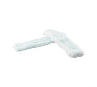 Almohadilla de microfibra para limpiador de ventanas Leifheit M lavable (2 | Se adapta a lavadora de ventana Leifheit M, 27,5 cm de ancho, lavable a 40 °C, color turquesa, paquete de 2
