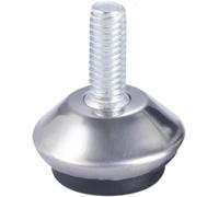 Almohadilla de nivelación deslizante for muebles ajustable, paquete 4 pies ajuste metal multicolor, rosca M6 x 15 mm, base 17(Silver)