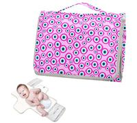 Almohadilla de pañales reutilizable con bolsillo de pañuelos para el mal de ojo, rosa, simple, clásica, impermeable, cambiador para bebé para recién nacidos, niña y niño, cambiador de pa?ales para