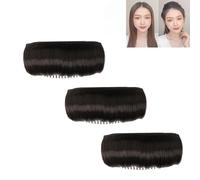 Almohadilla de pelo esponjosa invisible, clip invisible para el pelo, clip de pelo postizo invisible, volumen de clip para el cabello, herramientas de estilo de pelo (3 unidades, talla única)