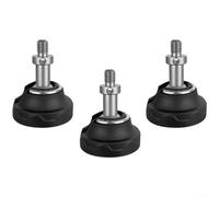 Almohadilla de pie telescópica roscada de 3/8 pulgadas con base de goma para un montaje seguro en azulejos de madera, mármol, asfalto y superficies de césped (1 unidad)