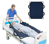 Almohadilla de posicionamiento de cama con asas reforzadas, 45 x 36 pulgadas, hoja de transferencia impermeable multiusos para girar, levantar y deslizar, hoja de posicionamiento de pacientes lavable
