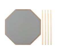 Almohadilla de práctica de batería de 8 pulgadas |Goma de alta densidad para un rebote real y memoria muscular |Alfombrilla de batería silenciosa para el hogar/estudio/viajes (Grey)