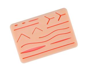 Almohadilla de práctica de sutura quirúrgica, modelo de entrenamiento de textura de piel realista con 14 heridas para estudiantes. Modelo de práctica quirúrgica