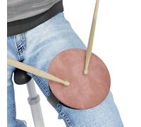Almohadilla de práctica para batería de rodilla | Pad silencioso portátil con correa y baquetas | Diámetro: 13 cm | Herramienta compacta de entrenamiento para viajes y uso en casa | Color: Rosa