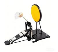 Almohadilla de práctica para Bombo silencioso, Rebote Realista, portátil, para Pedal Simple/Doble, Ayuda de Entrenamiento para Bateristas de Jazz Yellow