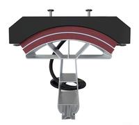 Almohadilla de prensa de calor para sombrero, elemento calefactor de aluminio de 110 V, para transferencia de logotipo de tapa de 5.5 x 3 pulgadas, negro (1 juego de 220 V)