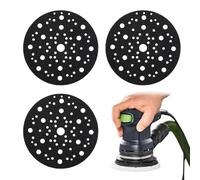 Almohadilla de protección Ø 150 mm, 70 agujeros, 3 piezas. Cojín de protección para disco de lijado con cierre de gancho automático. Compatible con MIRKA 8295612111 para lijadoras orbitales aleatorias