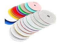 almohadilla de pulido de diamante, Almohadillas de pulido diamante 4 pulgadas, granos múltiples, húmedo y seco, con respaldo gancho bucle(30grit)