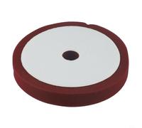 Almohadilla de pulido de espuma de 7 pulgadas para encerar y pulir automóviles, rueda de pulido de esponja para corrección, eliminación de arañazos, compatible con herramientas giratorias (rojo)