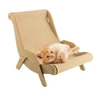 Almohadilla de raspado de gatos | 20.28 Silla playa mascotas | Silla salón gato Sisal madera, rascador gatos multifuncional amigable con las mascotas, sill relajación extremadamente duradera y elegant