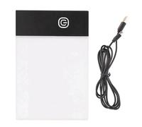 Almohadilla de rastreo de tablero luz LED A6, caja luz artificial portátil brillo ajustable ultra delgado para el kit libros Flip Dibujo dibujo caligrafía