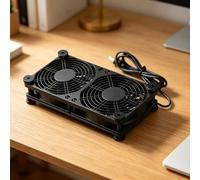 Almohadilla de refrigeración alimentada por USB con ventilador silencioso de 120 mm, patas de goma antideslizantes, diseño de flujo de aire hacia arriba para mini PC, laptop, enrutador y consola de