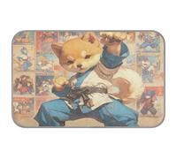 Almohadilla de refrigeración de gel de verano con diseño de dibujos animados para perros Kung Fu para exteriores, para conejo, gato, antideslizante, refrescante para Perros, M