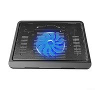 Almohadilla de refrigeración para laptop de diseño eficiente para modelos de 10 a 14 pulgadas, cuenta con un cuerpo de plástico y un ventilador grande