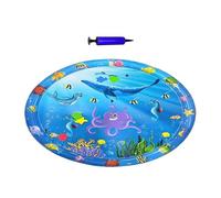 Almohadilla de refrigeración para mascotas, 39,37 x 39,37 pulgadas, inflatable, anti-Scratch Cool Mat with Pump, Interactive Sensory Ice Pad for Dogs in Hot Weather, Travel, Outdoor, Car, Garden