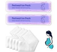 Almohadilla de refrigeración perineal reutilizable para paquetes fríos y calientes para mujeres después del embarazo y el parto, paquete de 2 almohadillas de gel más 3 fundas lavables (LAN)