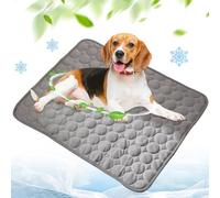 Almohadilla de RefrigeracióN PortáTil Lavable para Mascotas, Tapete de RefrigeracióN para Perros y Gatos, Tapete de Dormir para Mascotas para El Hogar y Al Aire Libre (Gris oscuro, 50*40cm)