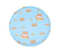 Almohadilla de refrigeración redonda para mascotas con innovador relleno de gel de refrigeración, para perros y gatos para vencer el calor durante el verano, funda de tela lavable (A 40 cm)