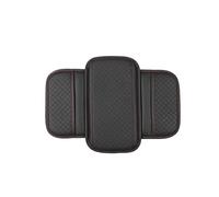 Almohadilla de Reposabrazos para Fiat Panda/Grande Panda/Panda Hybrid, Bolsa de Almacenamiento Multifuncional, Alfombrilla para Pasamanos de Vehículo,Black and Red