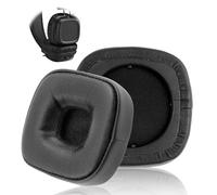 Almohadilla de Repuesto con Marshall Major IV III, Auriculares Compatibles con Major 4 3 Almohadillas Cascos Profesionales Bluetooth Espuma Viscoelástica Memoria Orejas con Cuero Proteico 1 Par Negro