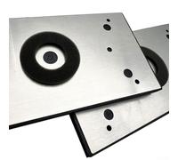 Almohadilla de respaldo cuadrada de 183 mm x 92 mm para lijadora orbital - Almohadilla de lijado y pulido de metal con montaje de 4 agujeros, base gruesa rígida, compatible con Ra