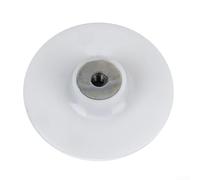 Almohadilla de respaldo de 100 mm con rosca M10 y tuerca de bloqueo para amoladora angular, soporte de disco de lijado de metal de plástico para discos de fibra, máximo 12200 RPM, negro (blanco)