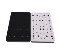 Almohadilla de respaldo de esponja suave que absorbe los golpes, 80 x 133 mm, 54 agujeros, autoadhesiva, para accesorios neumáticos de molino de arena