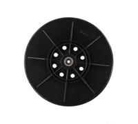 Almohadilla de respaldo de lijado de 215 mm con rosca de 6 mm, disco de espuma dura o suave para lijadoras de paneles de yeso sin polvo y modelos de cable Porta, placa base de repuesto negra (dura)