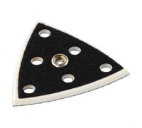 Almohadilla de respaldo triangular compatible con lijadora de 95 x 95 x 95 mm, almohadilla de lijado de 6 agujeros para carpintería, ángulo recto, almohadilla de lijadora orbital aleatoria