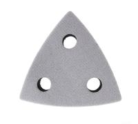 Almohadilla de respaldo triangular de 80 mm con 3 agujeros, soporte de disco de lijado de espuma de interfaz suave para lijadora orbital, accesorio de gancho y bucles para acabado de contorno, negro o