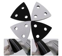 Almohadilla de respaldo triangular de 80 x 80 x 80 mm con diseño de 3 agujeros, interfaz de espuma suave para herramientas de lijado orbital, soporte de disco de lijado de gancho y bucle, reducido