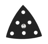 Almohadilla de respaldo triangular para lijadora - 95 mm x 95 mm x 95 mm almohadilla de lijado con estructura de 6 agujeros espuma de alta densidad negra (1 unidad)