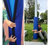 Almohadilla de seguridad acolchada para bastón de baloncesto para cancha al aire libre, cubierta impermeable para pilares y vigas, se adapta a postes de 2 a 12 pulgadas, altura de 2 pies