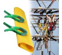 Almohadilla de Seguridad Recortable para descargas eléctricas, Almohadilla de protección contra descargas eléctricas de Alto Voltaje Ligera, Manta Aislante para Uso Industrial, 2 Clips aisla